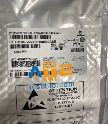 Mikroçip CM4 QFN48 256KFlash Tepsi USB IC Entegre Devreler ATSAMD51